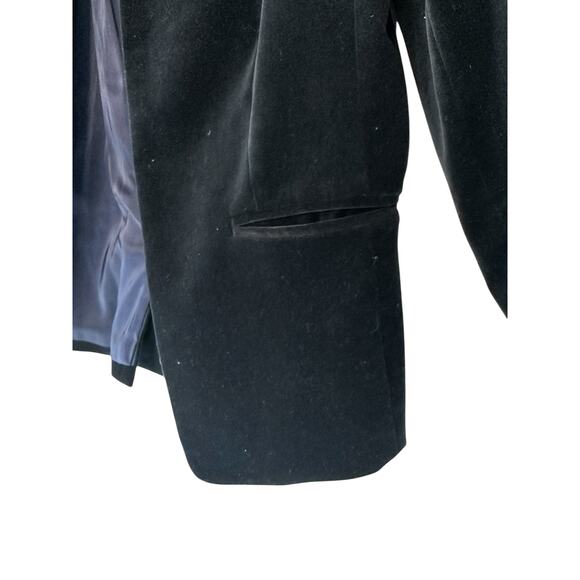 J.Crew 365 Black Open Front Slim Office Going Out Stretch Velvet Blazer Size 2 - Picture 5 of 10